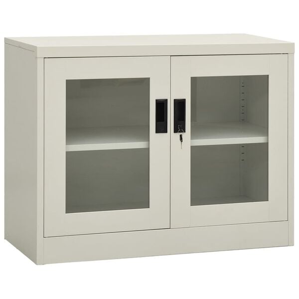 vidaXL Office Cabinet Light Grey 90x40x70 cm Steel
