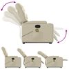 vidaXL Stand up Massage Recliner Chair Cream Faux Leather