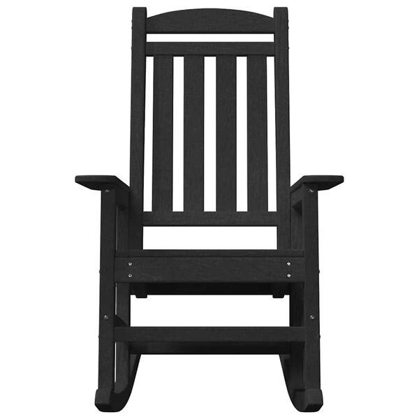 vidaXL Garden Rocking Chair Black 92 x 70 x 108cm HDPE