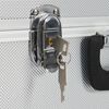 vidaXL Tool Case 38x22.5x34 cm Silver Aluminum
