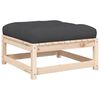 vidaXL Garden Sofa Armless with Cushions and Footstools