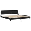vidaXL Bed Frame "Viana" with LED without Mattress Black and White 193x203 cm