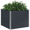 vidaXL Raised Garden Bed Anthracite 100x100x77 cm Galvanised Steel