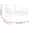 vidaXL Garden Bench with Cream White Cushions Bamboo