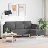 vidaXL Sofa Set with Cushion Dark Grey Polyester