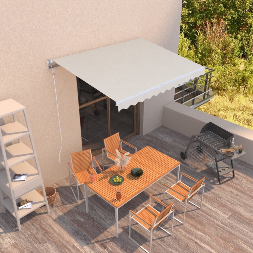 vidaXL Automatic Retractable Awning 300x250 cm Cream
