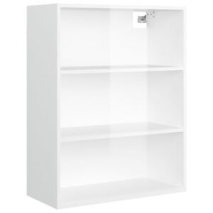 vidaXL Hanging Wall Cabinet High Gloss White 69.5x32.5x90 cm