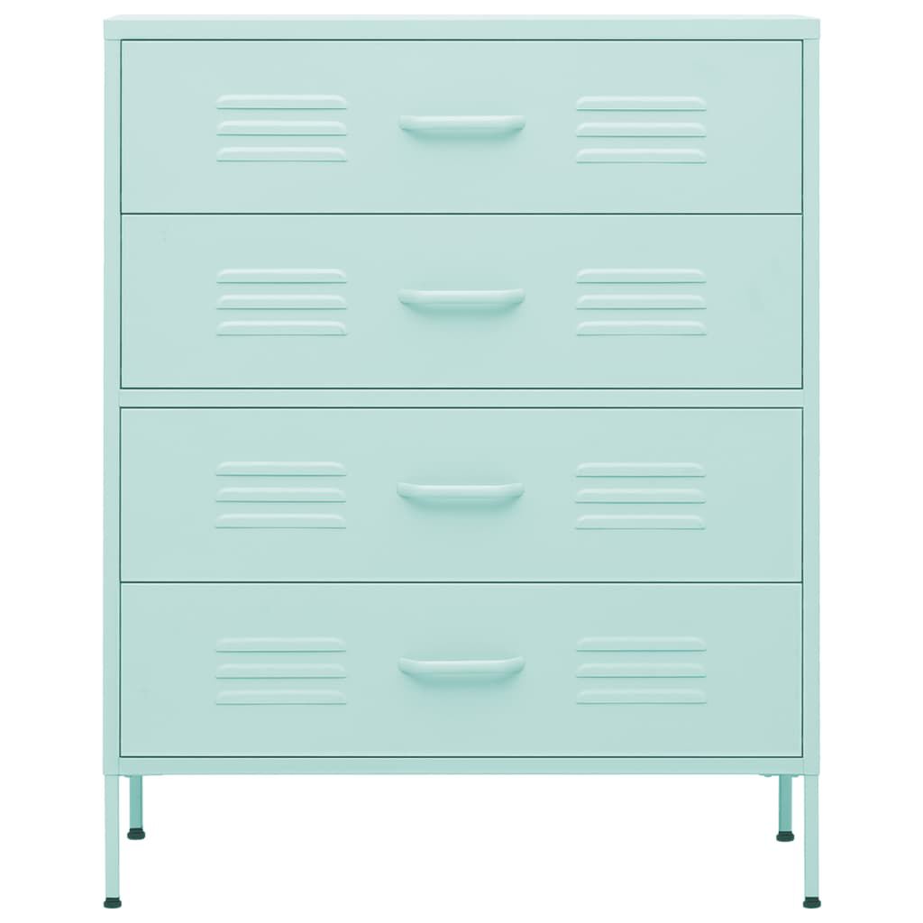 vidaXL Chest of Drawers Mint 80x35x101.5 cm Steel