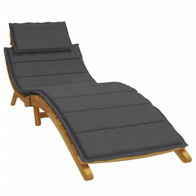 vidaXL Sun Lounger Cushion Melange Anthracite 186x58x3 cm Fabric