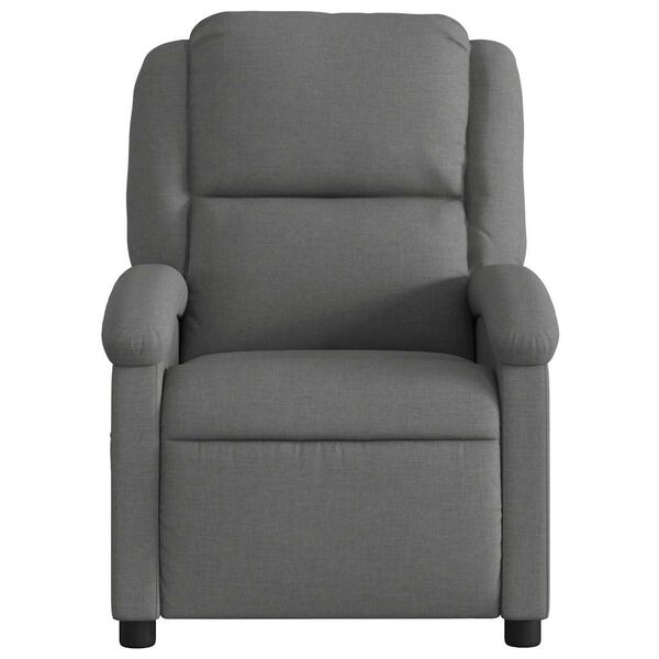 vidaXL Recliner Chair Dark Grey Fabric