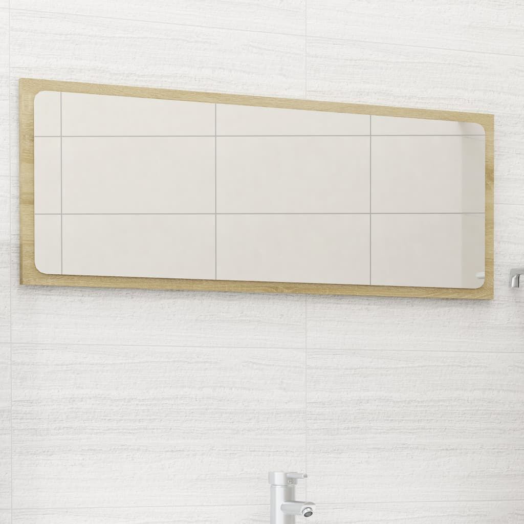 vidaXL Bathroom Mirror Sonoma Oak 90x1.5x37 cm Engineered Wood