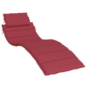 vidaXL Sun Lounger Cushion Wine Red 186x58x4cm Oxford Fabric