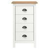 vidaXL Sideboard Hill White 46x35x80 cm Solid Pine Wood