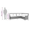 vidaXL Garden Sofa with Cushions L-Shaped Brown Poly Rattan