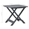 vidaXL Folding Garden Table Anthracite 79x72x70 cm Plastic