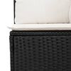 vidaXL 5 Piece Garden Sofa Set with Cushions Black Poly Rattan