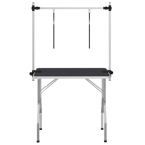 vidaXL Bath Grooming Table for Dogs Cats Pets Adjustable 2 Loops