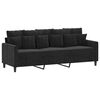 vidaXL 3 Piece Sofa Set with Cushions Black Velvet