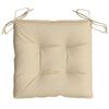 vidaXL Chair Cushions 4 pcs Beige 40x40x7 cm Oxford Fabric