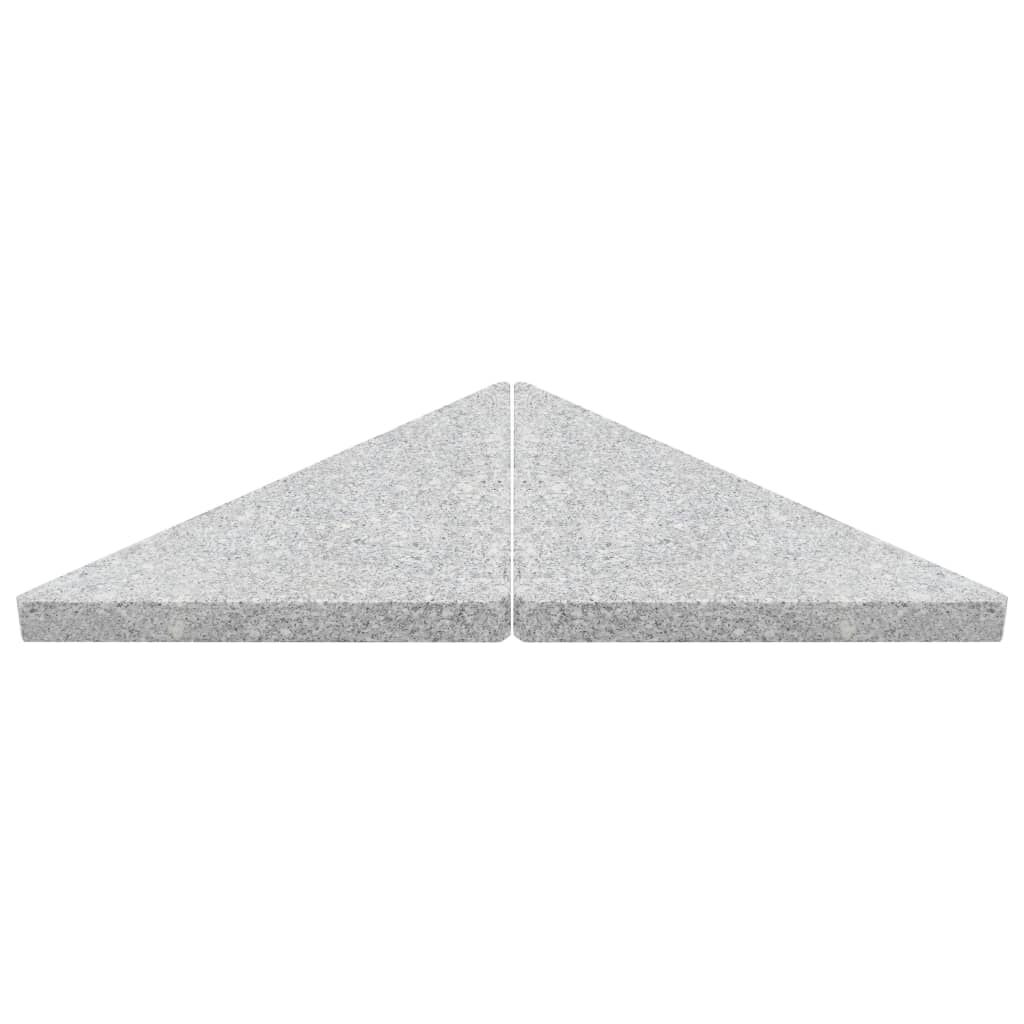 vidaXL Umbrella Weight Plate Granite 15 kg Triangular Grey