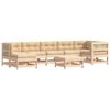 vidaXL 8 Piece Garden Lounge Set with Cushions Solid Wood
