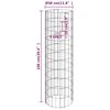 vidaXL Circular Gabion Raised Beds 3 pcs Galvanised Steel Ø30x100 cm