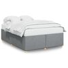 vidaXL Bed Frame without Mattress Light Grey Queen Fabric