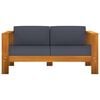 vidaXL 9 Piece Garden Lounge Set with Dark Grey Cushions Acacia Wood