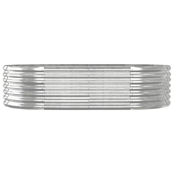 vidaXL Garden Raised Bed Galvanised Steel 152x80x36 cm Silver