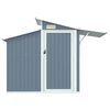 vidaXL Garden Shed Grey 270x130x208.5 cm Galvanised Steel