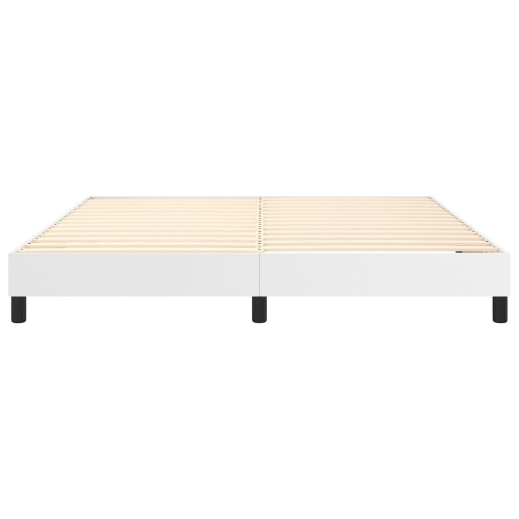 vidaXL Bed Frame without Mattress White King Faux Leather (US Only)