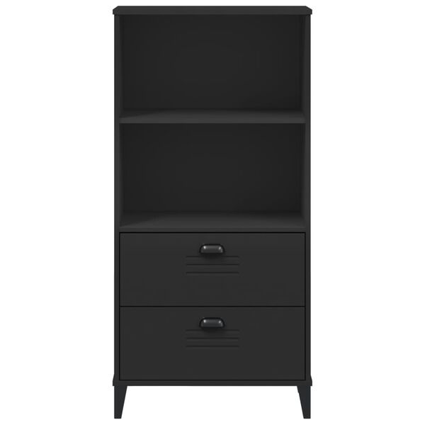 vidaXL Bookcase VIKEN Black 60x35x123 cm Engineered Wood