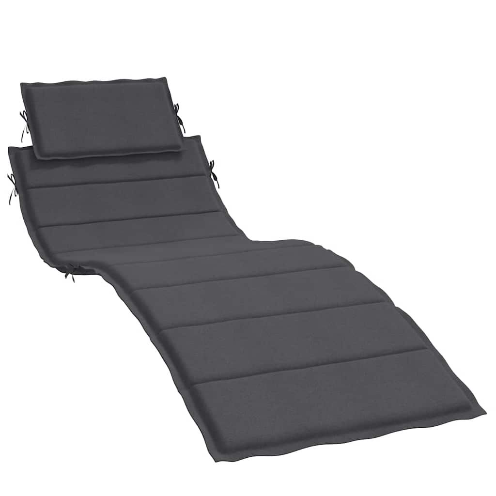 vidaXL Sun Lounger Cushion Melange Anthracite 186x58x4 cm Fabric