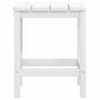 vidaXL Garden Adirondack Chair with Footstool & Table HDPE White