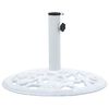 vidaXL Umbrella Base White 12 kg 48 cm Cast Iron