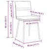 vidaXL Dining Chairs 4 pcs Black Velvet