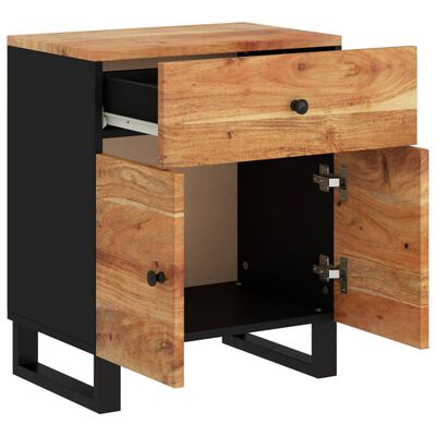 vidaXL Bedside Cabinet 50x33x60 cm Solid Wood Acacia&Engineered Wood