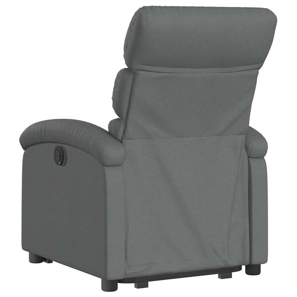 vidaXL Electric Stand up Recliner Chair Dark Grey Fabric