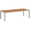 vidaXL Garden Table Grey 250x100x75 cm Poly Rattan