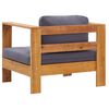 vidaXL Garden Sofa Chair with Cushion Dark Grey Solid Acacia Wood