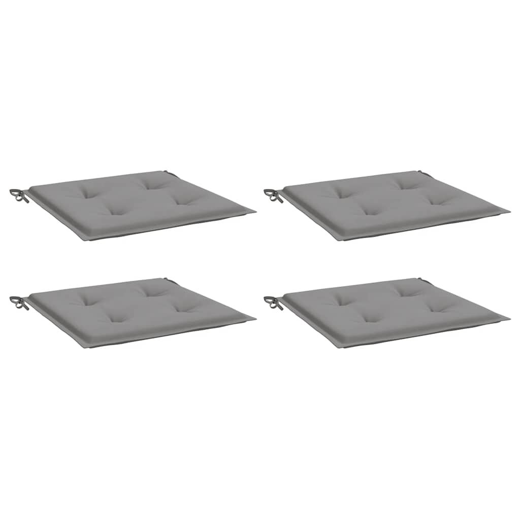 vidaXL Garden Chair Cushions 4 pcs Grey 40x40x4 cm Oxford Fabric