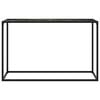 vidaXL Console Table Black 120x35x75 cm Tempered Glass