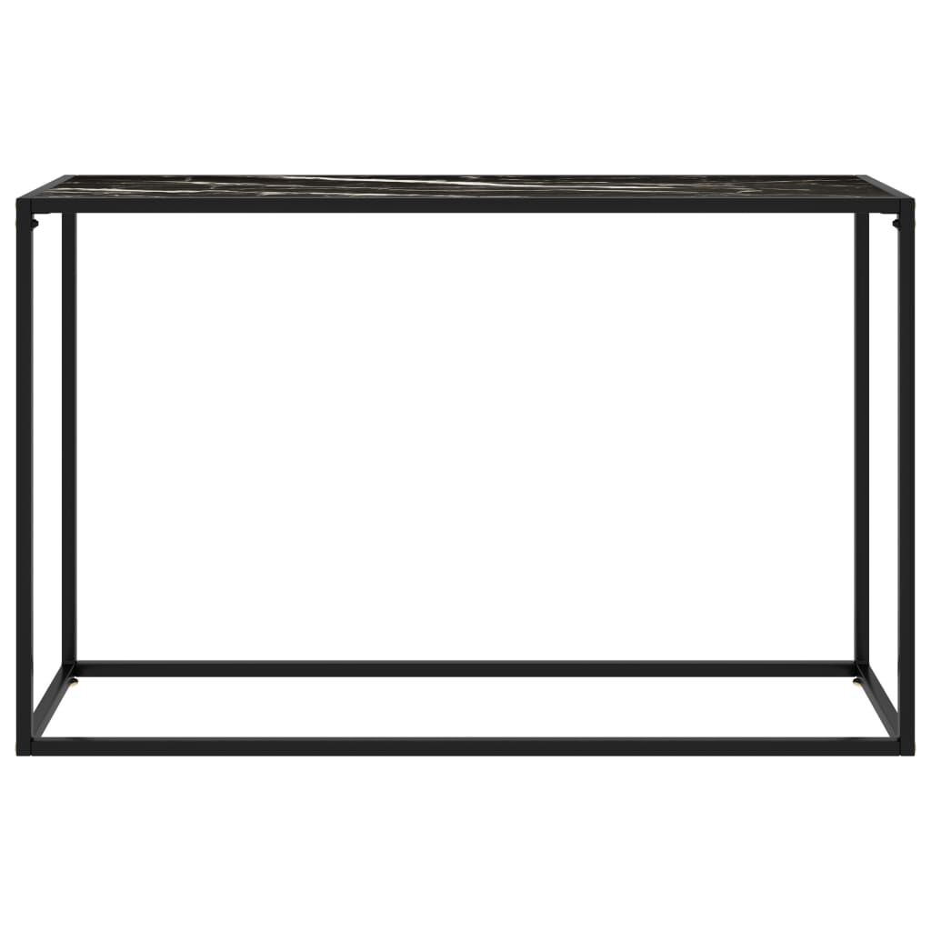 vidaXL Console Table Black 120x35x75 cm Tempered Glass