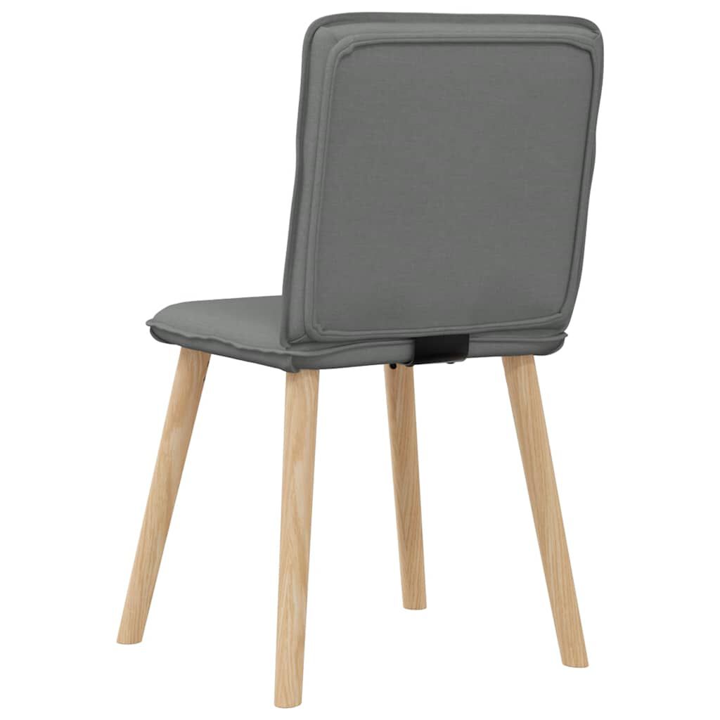 vidaXL Dining Chairs 2 pcs Dark Grey Fabric