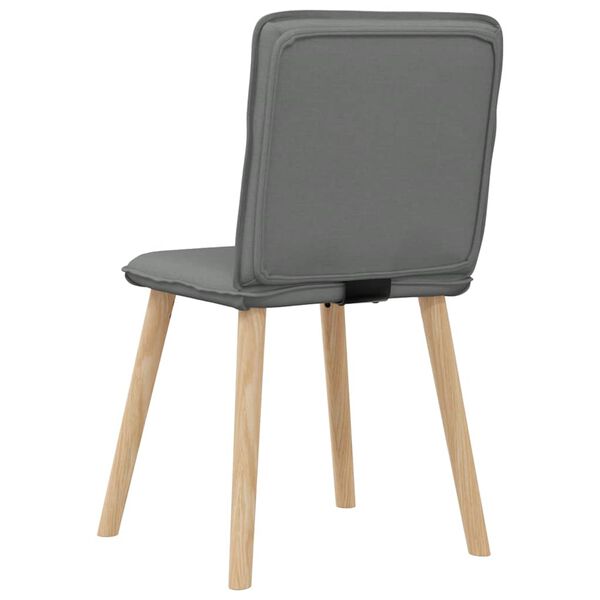 vidaXL Dining Chairs 2 pcs Dark Grey Fabric