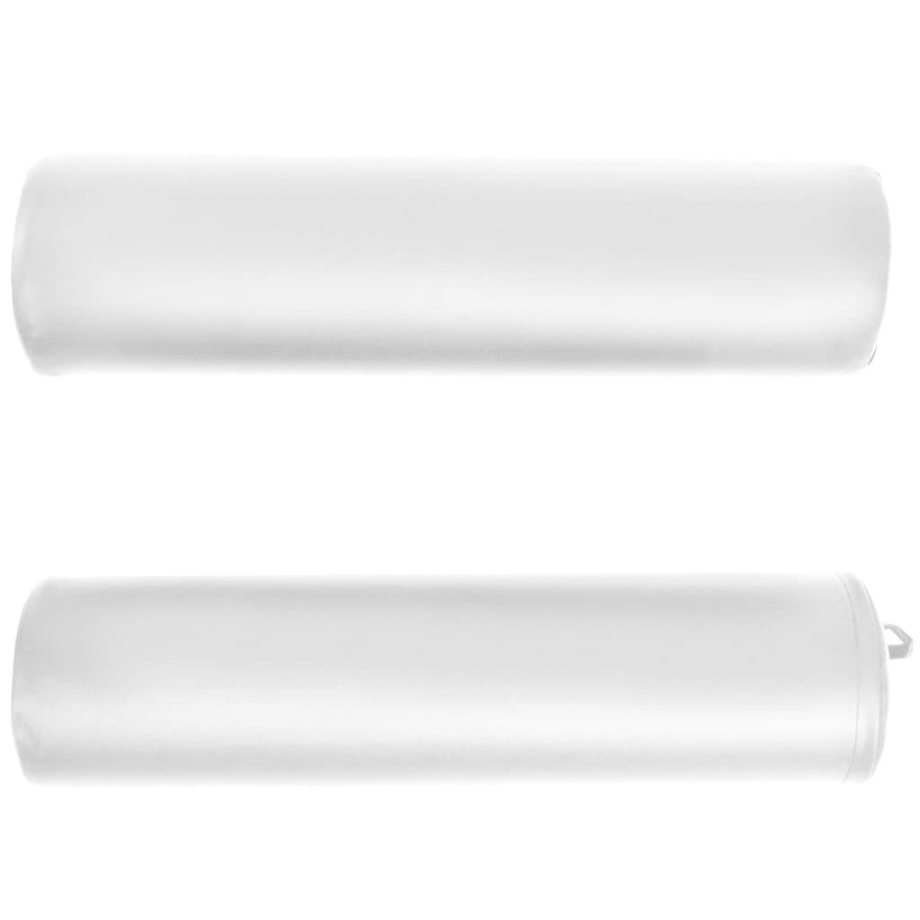 vidaXL Folding Massage Table 4 cm Thick with 2 Bolsters Oval White