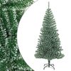 vidaXL Artificial Christmas Tree with Flocked Snow Green 240 cm