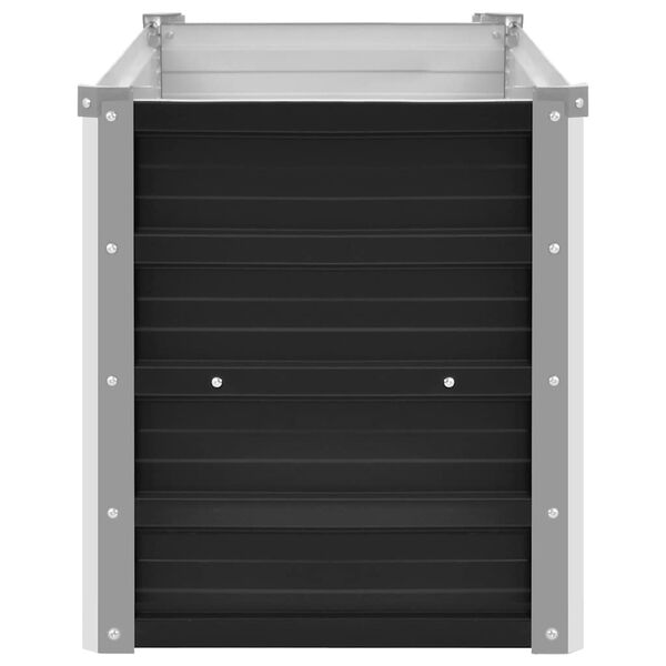 vidaXL Garden Raised Bed Anthracite 100x40x45 cm Galvanised Steel