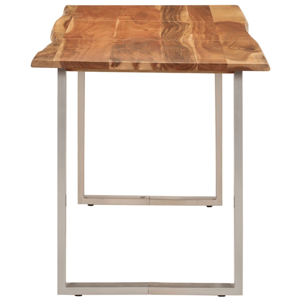 vidaXL Dining Table 140x70x76 cm Solid Acacia Wood