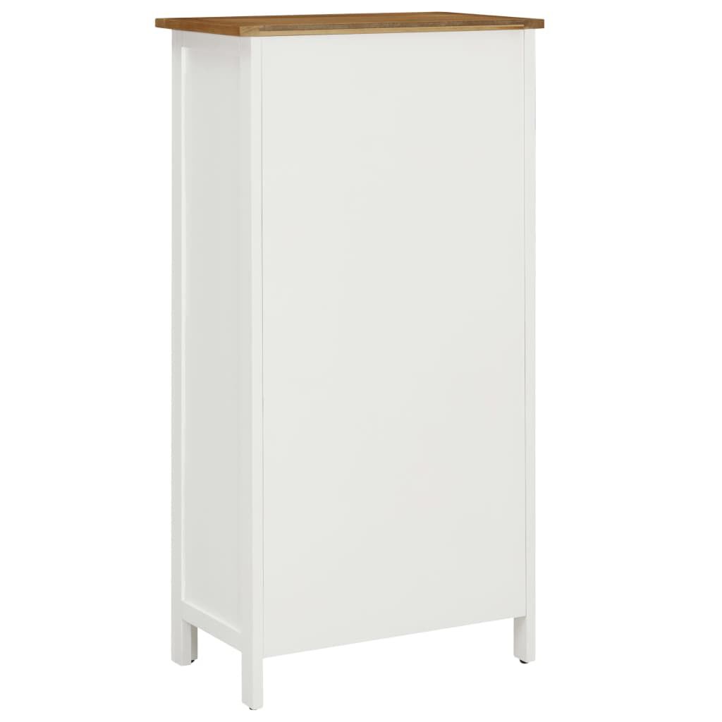 vidaXL Wine Cabinet 56x32x110 cm Solid Oak Wood